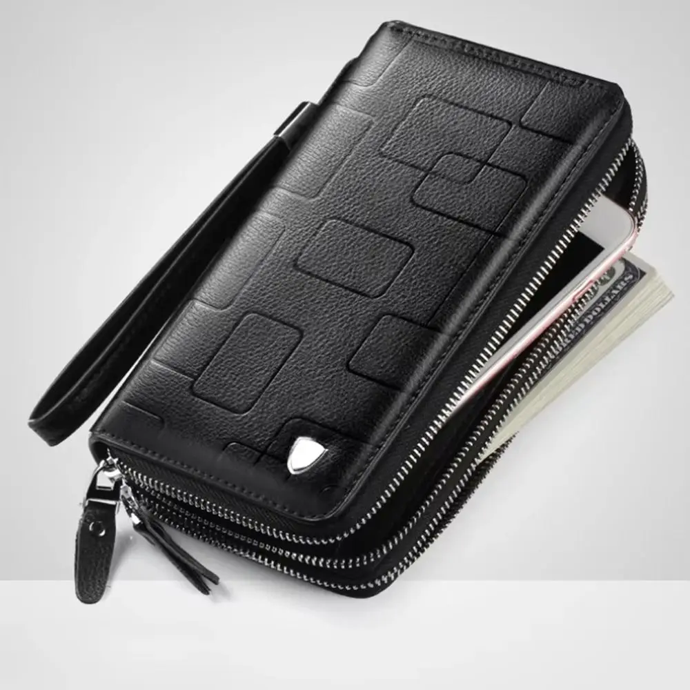 Fashion Large-capacity Genuine Leather Wallets Business Multi-card Slot Long Zipper Wristlet Simple Business Card Holder Men
Fashion Large-capacity Genuine Leather Wallets Business Multi-card Slot Long Zipper Wristlet Simple Business Card Holder Men