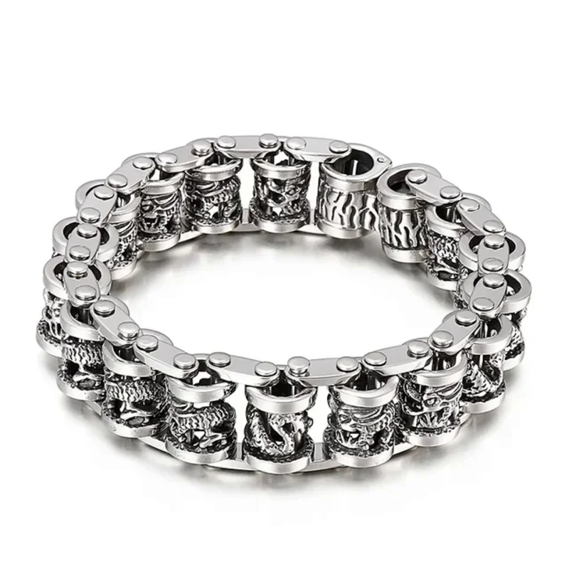 Fashion vintage ancient dragon totem 17mm amulet men's bracelet stainless steel jewelry
Fashion vintage ancient dragon totem 17mm amulet men's bracelet stainless steel jewelry