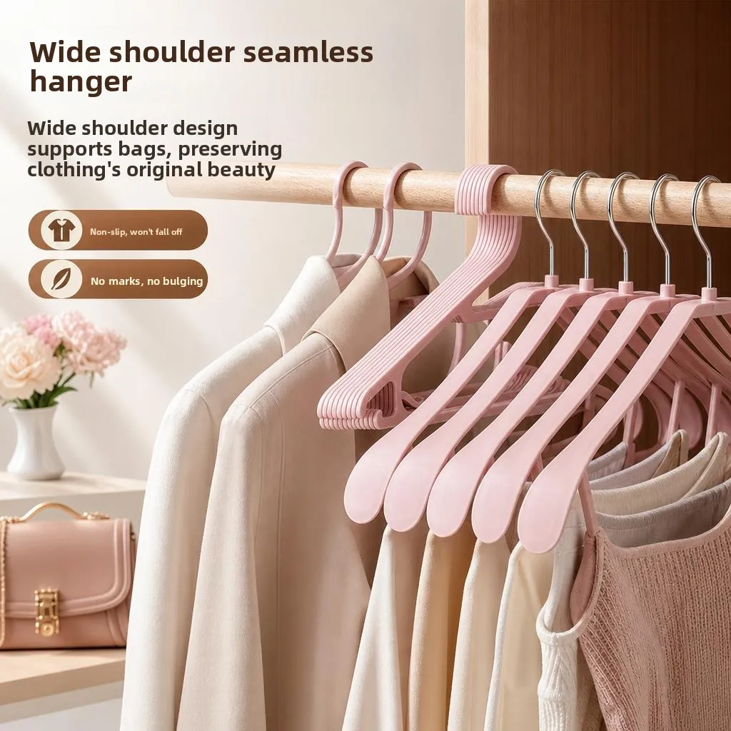 Home Use Wide Shoulder Seamless Plastic Clothes Hanger Anti Slip Deformation Dormitory Wardrobe Clothing Storage Drying Rack
Home Use Wide Shoulder Seamless Plastic Clothes Hanger Anti Slip Deformation Dormitory Wardrobe Clothing Storage Drying Rack