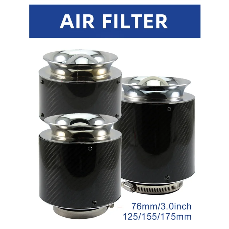 AASS-XH-UN013 Автомобильные фильтры двигателя Воздушный фильтр с высоким расходом для автоматического комплекта холодного впуска 76 мм Крышка из углеродного волокна 
AASS-XH-UN013 Автомобильные фильтры двигателя Воздушный фильтр с высоким расходом для автоматического комплекта холодного впуска 76 мм Крышка из углеродного волокна