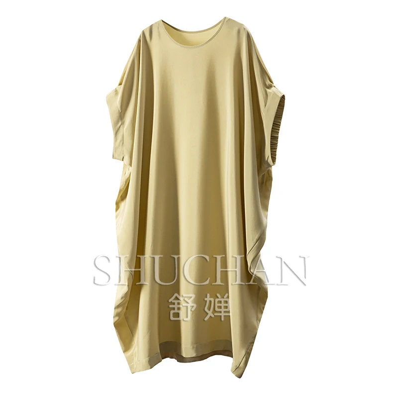 Designer Heavy Silk Double Joe Loose Bat Sleeve Dress Women 88A0 Oversized Dresses Vestidos Elegantes Para Mujer
Designer Heavy Silk Double Joe Loose Bat Sleeve Dress Women 88A0 Oversized Dresses Vestidos Elegantes Para Mujer