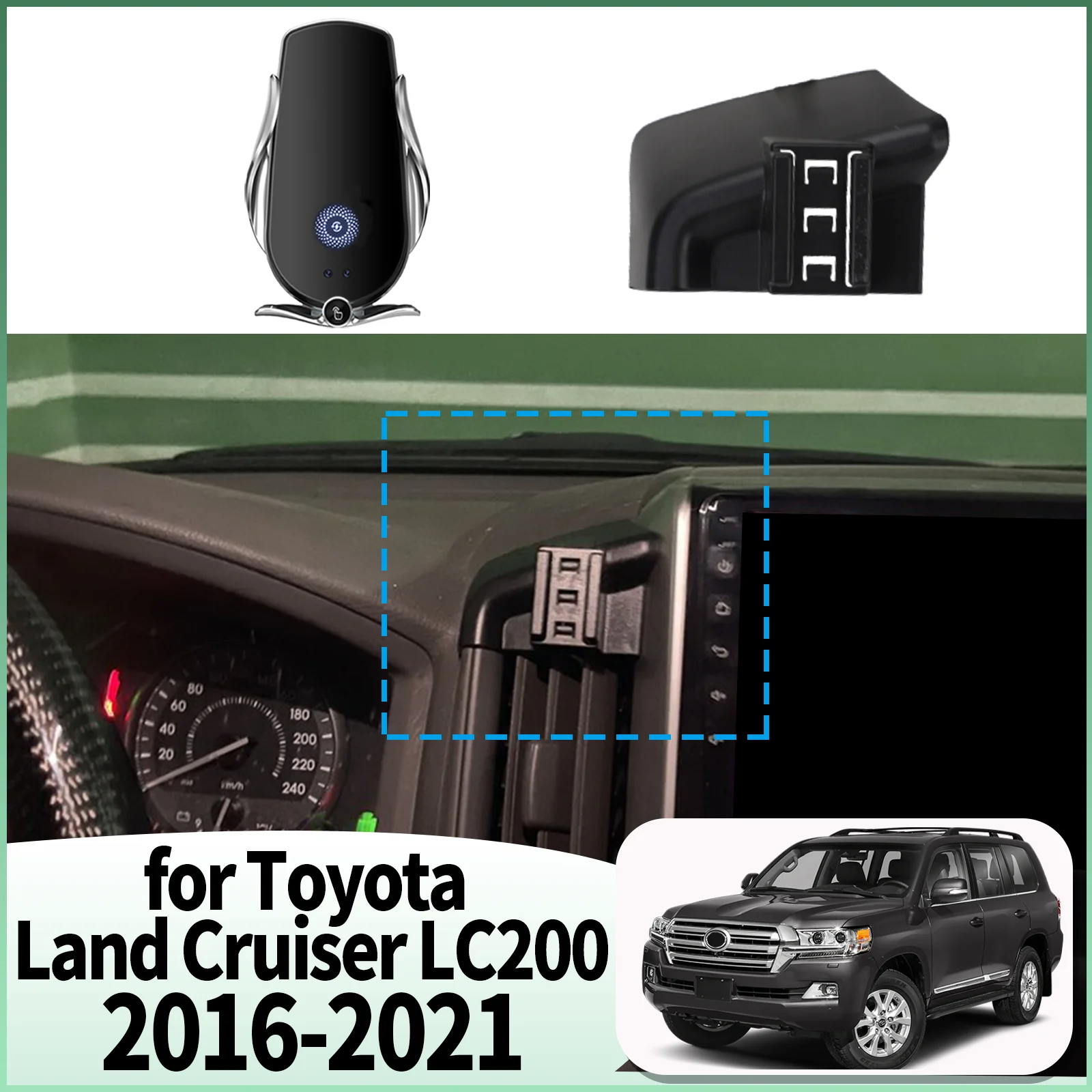 fit for Toyota Land Cruiser LC200 2016 2017 2018-2021 Specific Dashboard Navigation Phone Holder Mount Design Car accessoires
fit for Toyota Land Cruiser LC200 2016 2017 2018-2021 Specific Dashboard Navigation Phone Holder Mount Design Car accessoires