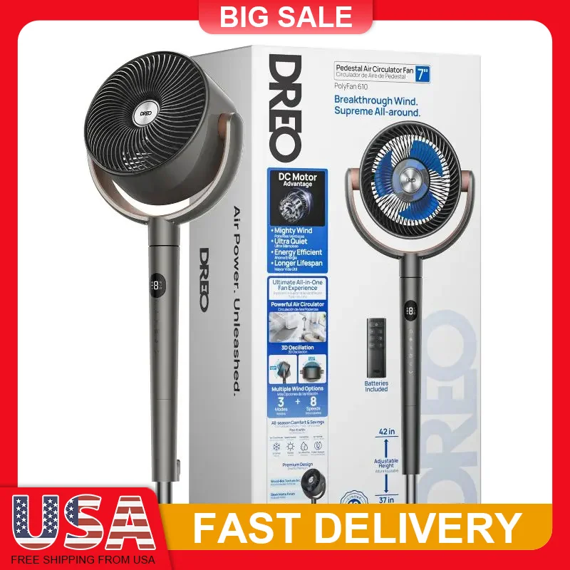 3D 85ft Oscillating Pedestal Fan 8 Speeds 3 Modes 120° Rotation Adjustable Airflow Floor Standing Fan for Bedroom Living Room
3D 85ft Oscillating Pedestal Fan 8 Speeds 3 Modes 120° Rotation Adjustable Airflow Floor Standing Fan for Bedroom Living Room