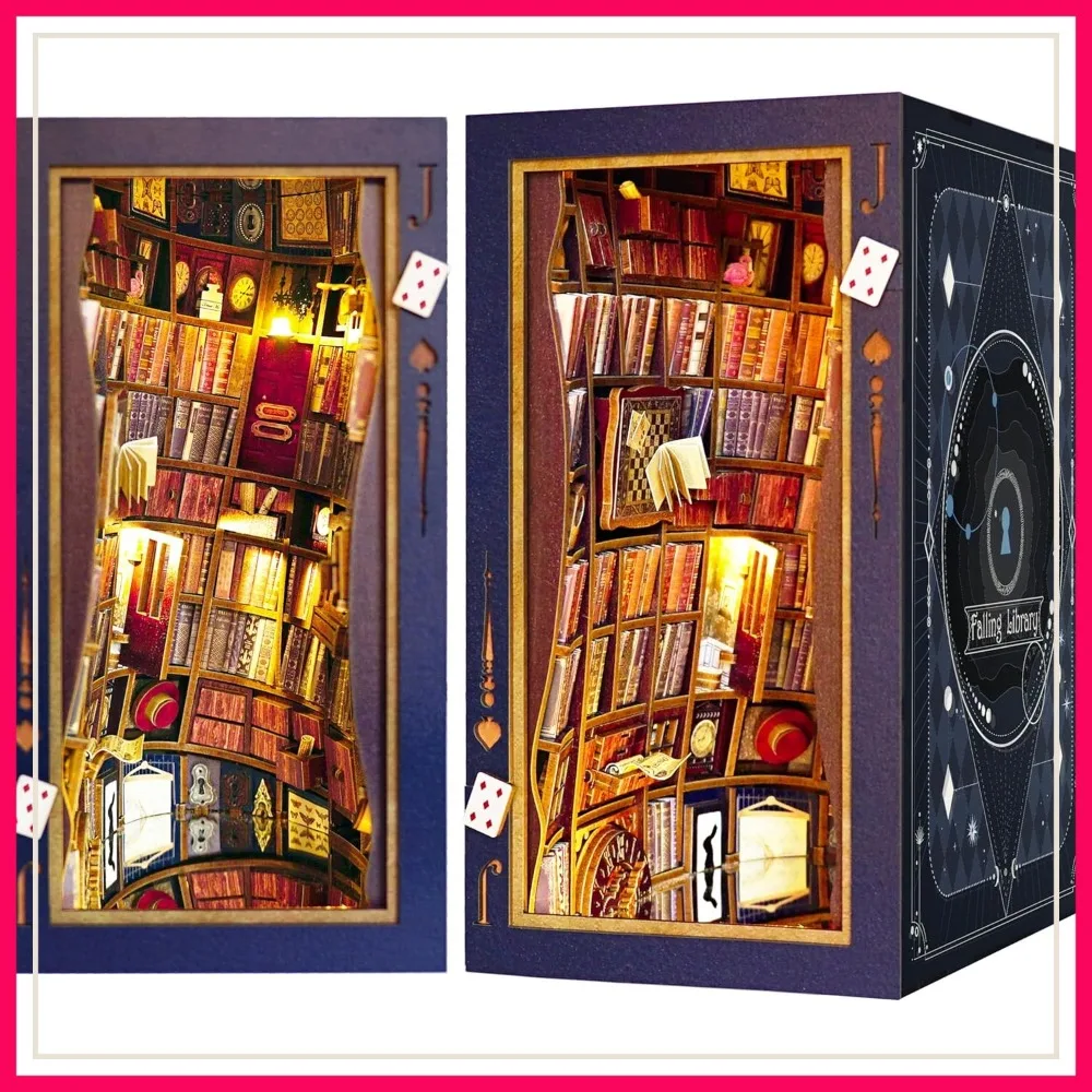 DIY Book Nook Kit, Alice in Wonderland, Dollhouse Miniature, 3D Wooden Puzzle, Bookends, Gift for Teens & Adults
DIY Book Nook Kit, Alice in Wonderland, Dollhouse Miniature, 3D Wooden Puzzle, Bookends, Gift for Teens & Adults