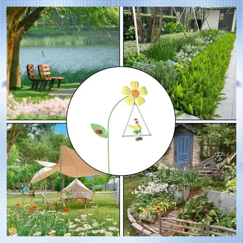 AD-Iron Garden Flowers 6Pcs Decorative Iron Plant Stakes 10.6 Inch Ornamental Yard Stakes With Cute Animals On Swings
AD-Iron Garden Flowers 6Pcs Decorative Iron Plant Stakes 10.6 Inch Ornamental Yard Stakes With Cute Animals On Swings