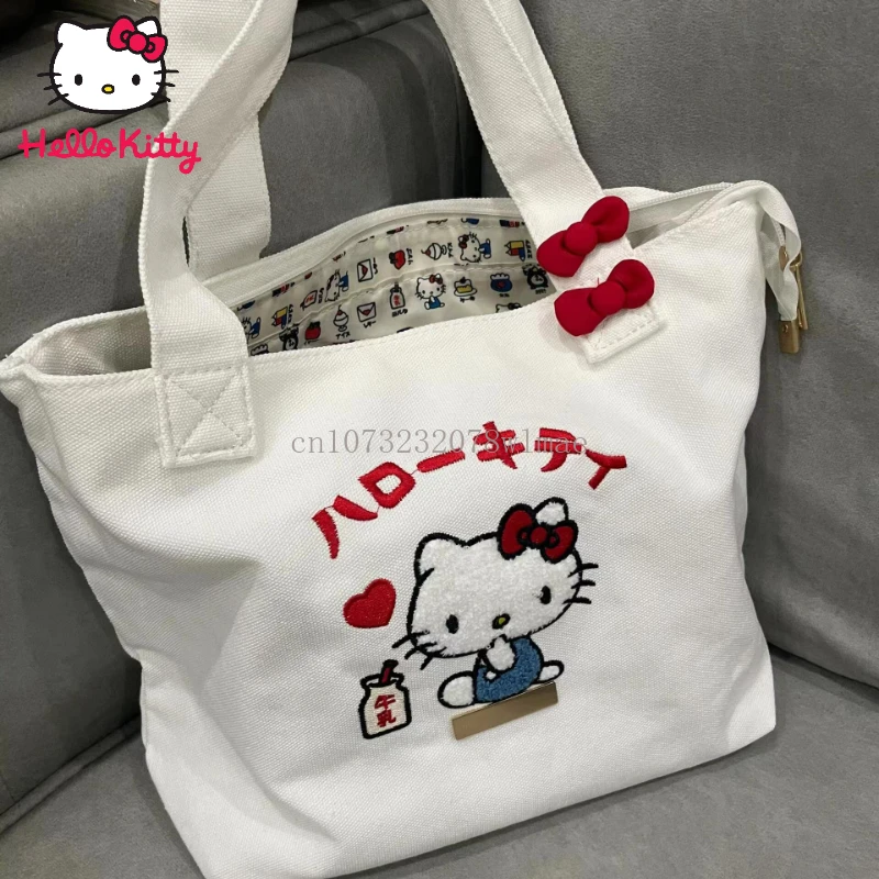 Cartoon Women Hello Kitty Embroidered Canvas Bag Large Capacity Tote Bag Shopping Bag Portable Shoulder Handbag Gift for Girls
Cartoon Women Hello Kitty Embroidered Canvas Bag Large Capacity Tote Bag Shopping Bag Portable Shoulder Handbag Gift for Girls