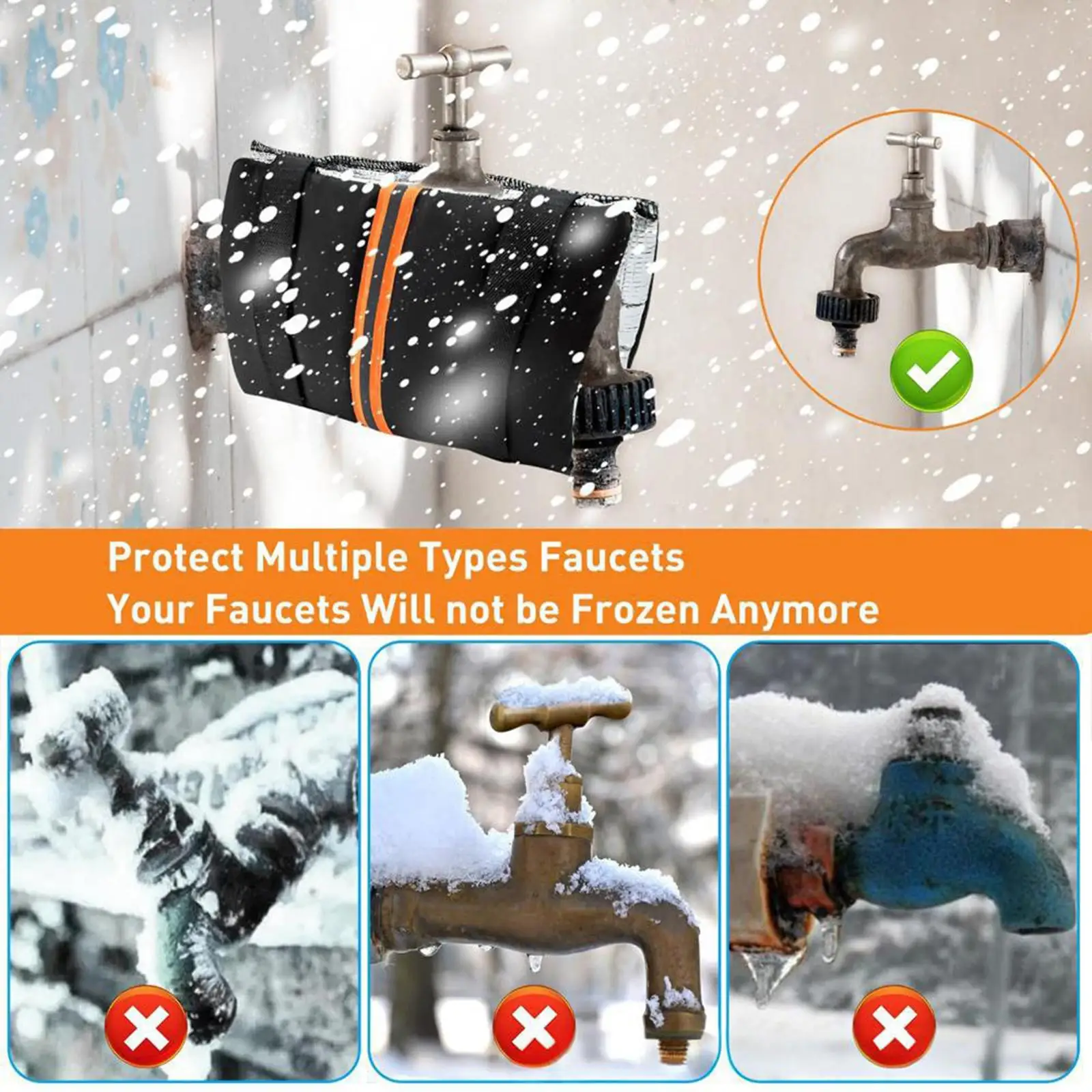 Spigot Cover Protective Waterproof Material Easy Installation Antifreeze Outdoor Faucet Accessory for Irrigation Faucet Garden
Spigot Cover Protective Waterproof Material Easy Installation Antifreeze Outdoor Faucet Accessory for Irrigation Faucet Garden
