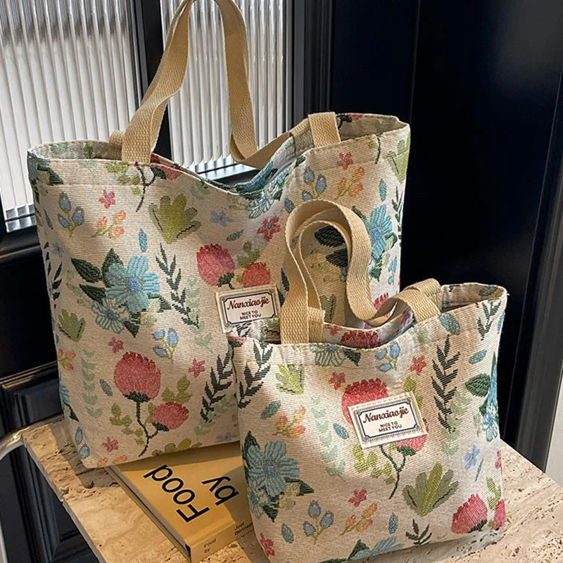 Fashion Flower Floral Printing Single Shoulder Bag Reusable Large Capacity Messenger Bags Simple Versatile Tote Bags
Fashion Flower Floral Printing Single Shoulder Bag Reusable Large Capacity Messenger Bags Simple Versatile Tote Bags