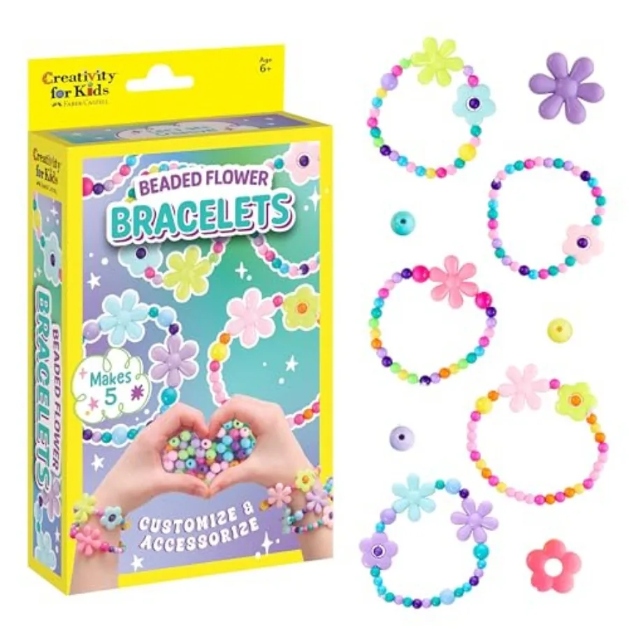 Beaded Flower Bracelet Making Kit DIY Jewelry Craft Kit for Girls Create 5 Colorful Beaded Bracelets to Wear, Share and Gift Sp
Beaded Flower Bracelet Making Kit DIY Jewelry Craft Kit for Girls Create 5 Colorful Beaded Bracelets to Wear, Share and Gift Sp
