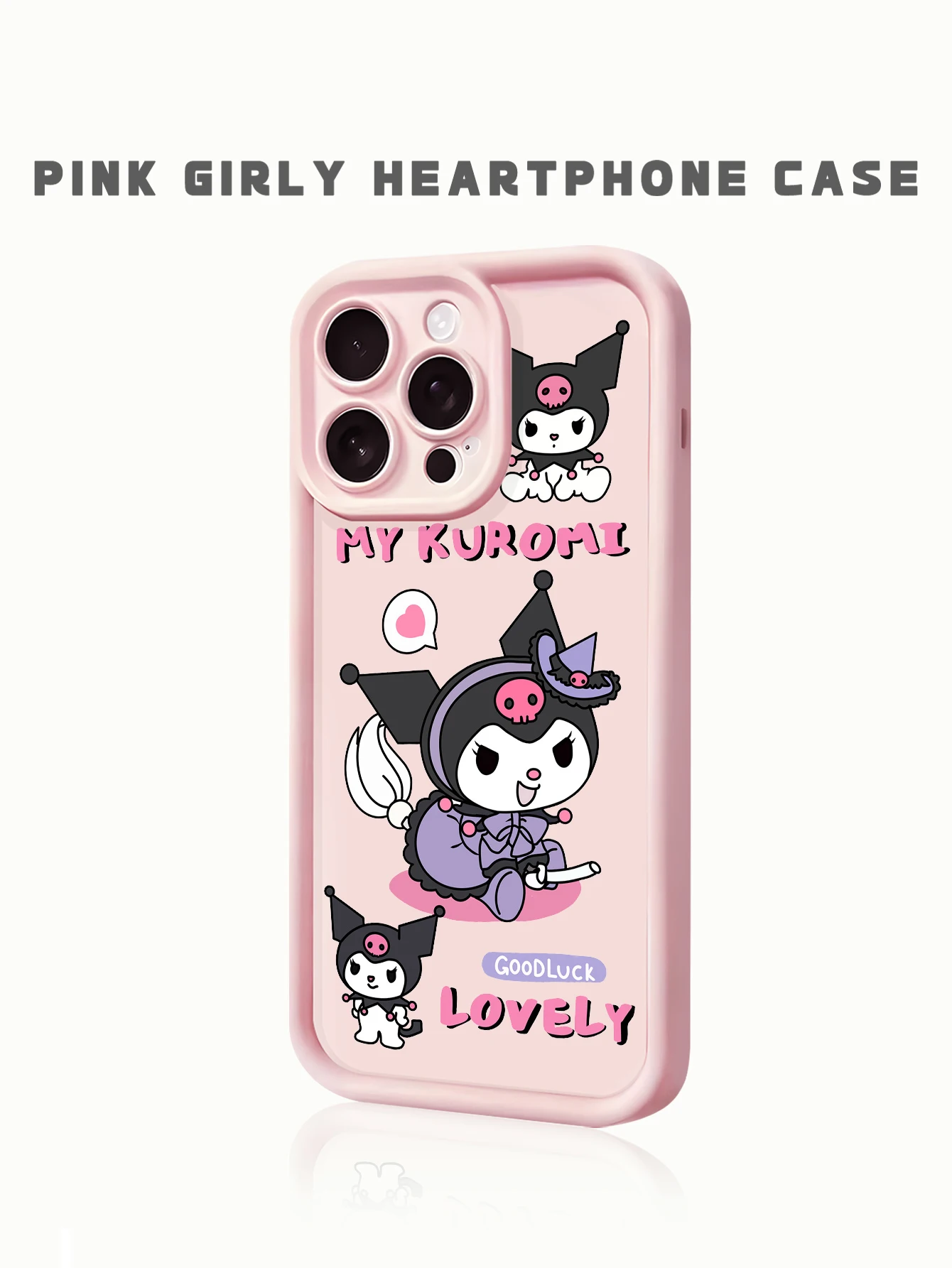 Pink Base Multi-Pose Kuromi Phone Case with Heart and Star Print, cute goth-style protective cover15/16/17/13/11/14promax/air/12
Pink Base Multi-Pose Kuromi Phone Case with Heart and Star Print, cute goth-style protective cover15/16/17/13/11/14promax/air/12
