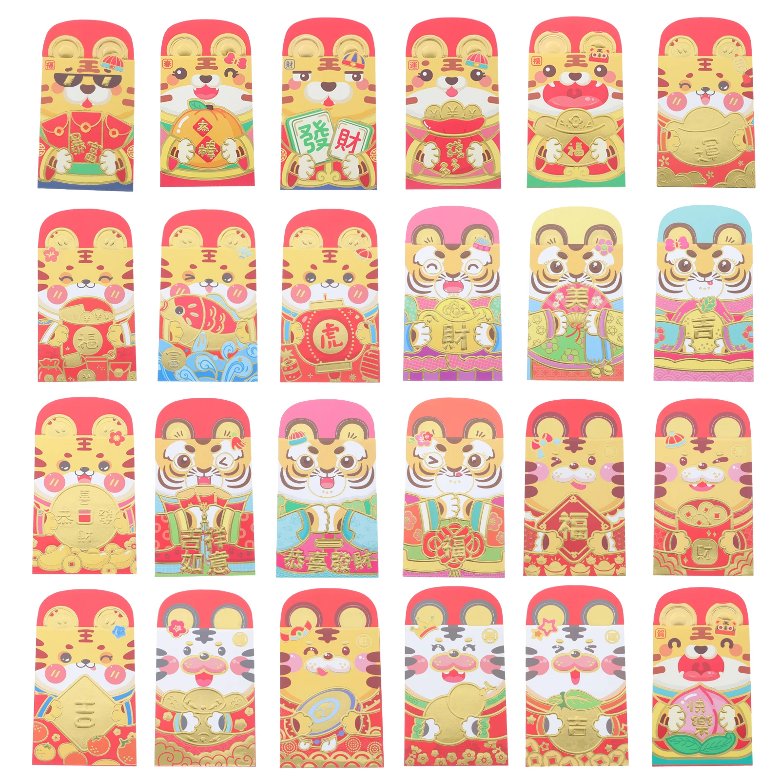 48 Pcs Tiger Year Red Envelopes New Year Supplies Wedding Money Storage Decorative Paper Practical Chinese Style
48 Pcs Tiger Year Red Envelopes New Year Supplies Wedding Money Storage Decorative Paper Practical Chinese Style