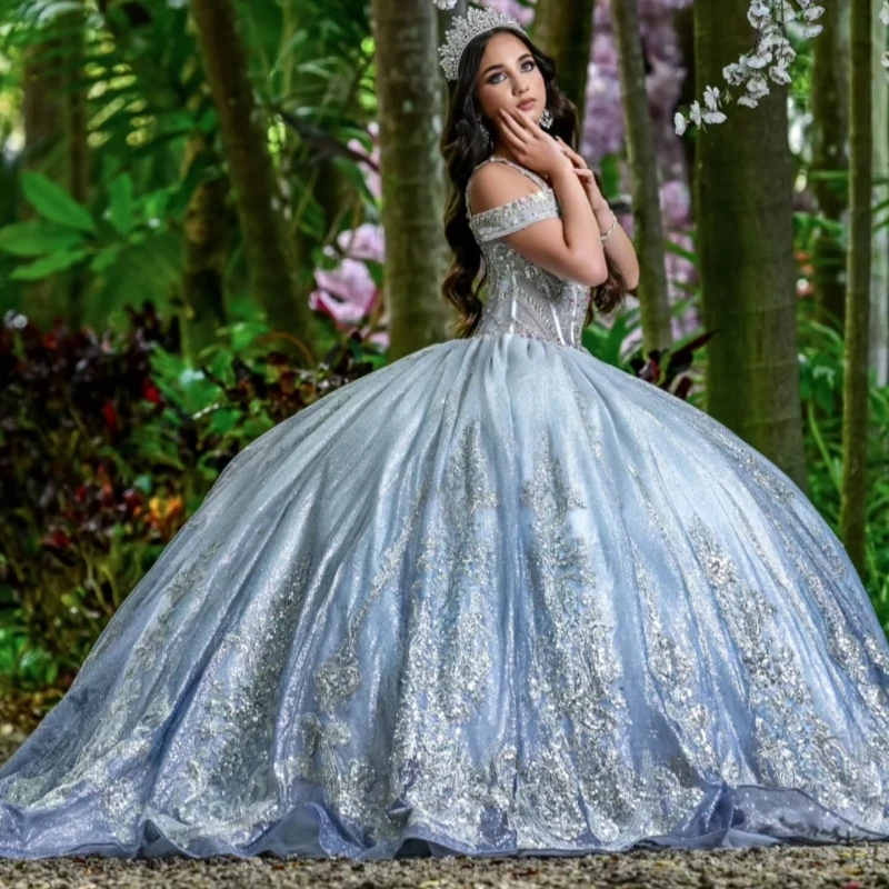 Синее блестящее платье Quinceanera, бальное платье с открытыми плечами, аппликация, кружево, бисер, кристалл, тюль, вечерние, день рождения, милое платье 16, Vesti
Синее блестящее платье Quinceanera, бальное платье с открытыми плечами, аппликация, кружево, бисер, кристалл, тюль, вечерние, день рождения, милое платье 16, Vesti