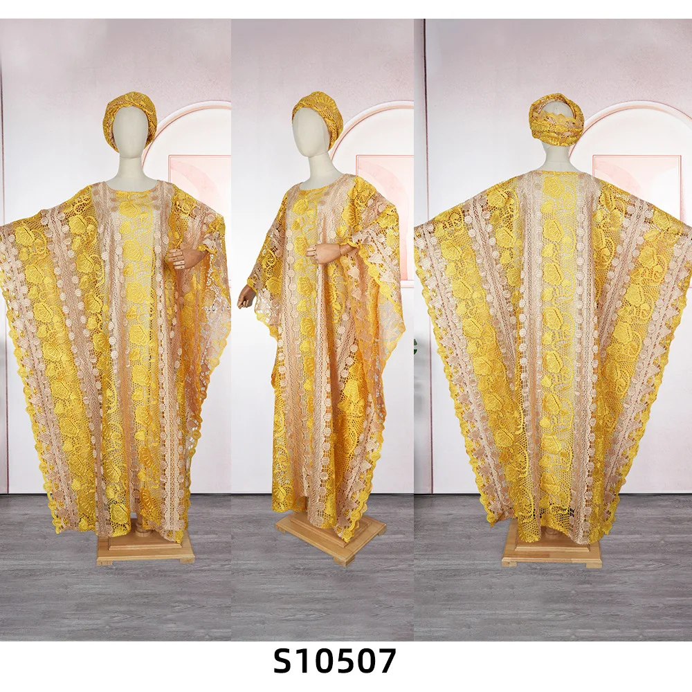 South East Asia Women's Water Soluble Lace Loose Large Size Robe African Two-piece Vest Dress
South East Asia Women's Water Soluble Lace Loose Large Size Robe African Two-piece Vest Dress