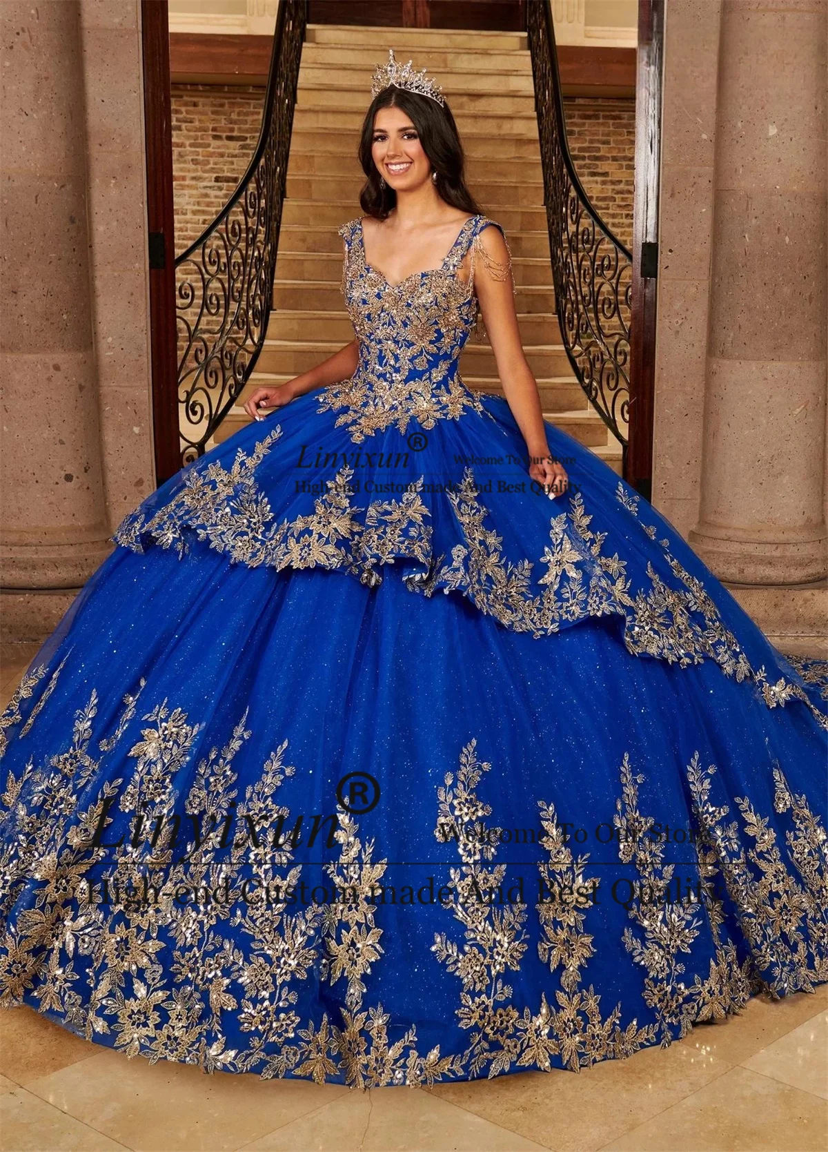 Customized Applique Ball Gown Quinceanera Dress Princess Lace Beaded Vestidos De 15 años Long Lace-Up Court Train Sweet 16 Dress
Customized Applique Ball Gown Quinceanera Dress Princess Lace Beaded Vestidos De 15 años Long Lace-Up Court Train Sweet 16 Dress