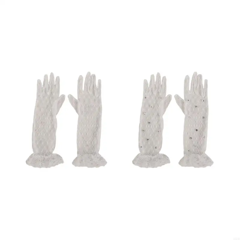 16FE Girls White Lace Gloves with/without Rhinestones Decor for Weddings Birthdays and Special Occasion Ages 3 to 12 Years
16FE Girls White Lace Gloves with/without Rhinestones Decor for Weddings Birthdays and Special Occasion Ages 3 to 12 Years