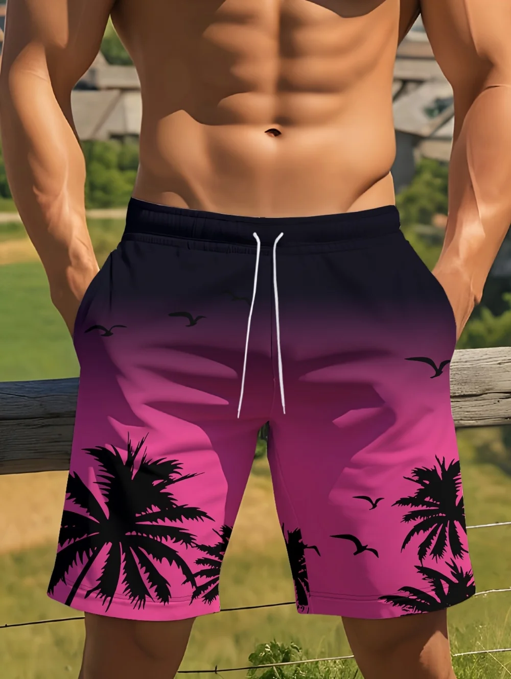 Retro Coconut Tree 3D Printed Men's Shorts Hawaiian Quick-Dry Gradient Short Pants Swim Trunks Loose Shorts Summer Man Clothing
Retro Coconut Tree 3D Printed Men's Shorts Hawaiian Quick-Dry Gradient Short Pants Swim Trunks Loose Shorts Summer Man Clothing