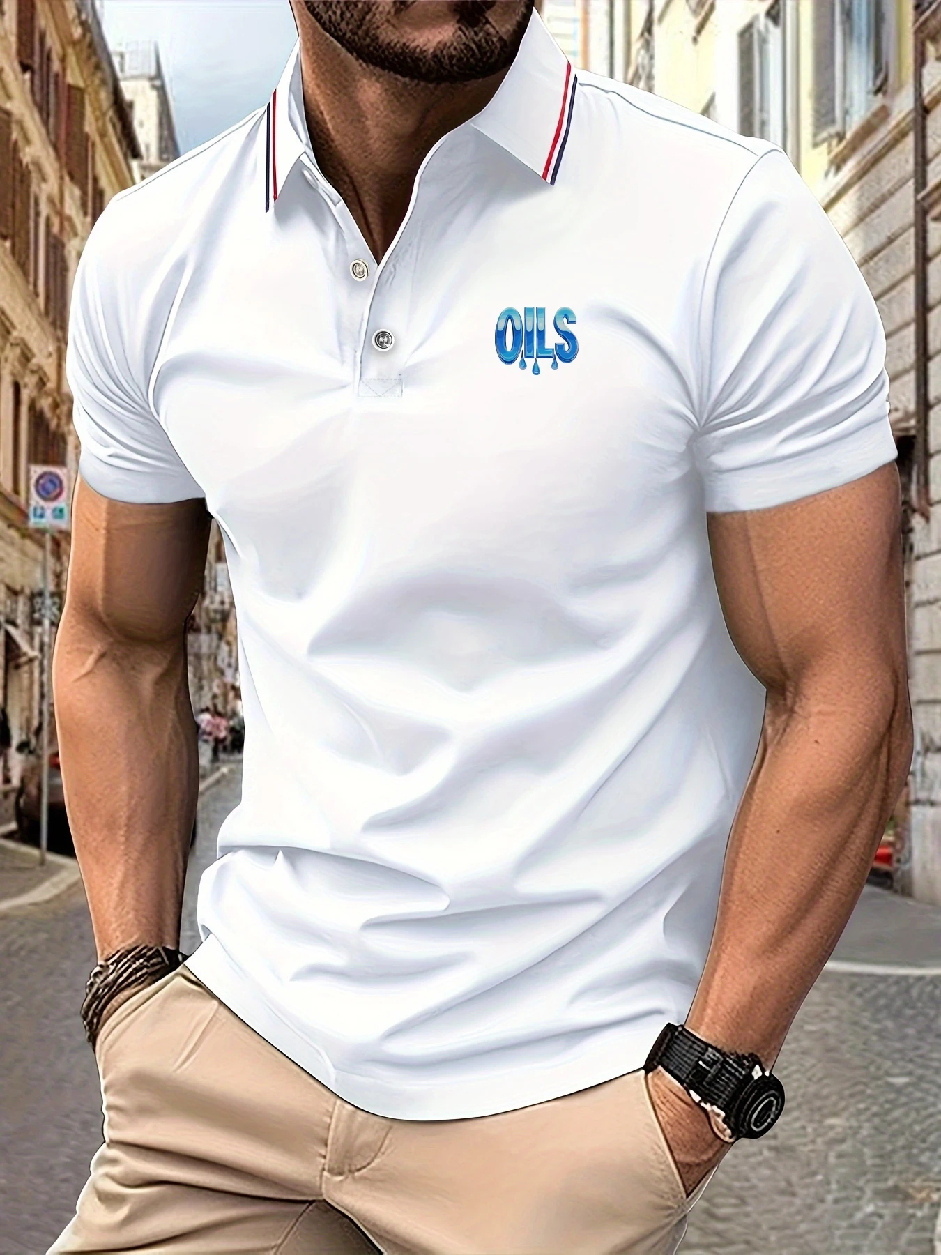 Polo Shirt Men's Summer Short Sleeve Oil Drop Print Striped Collar Soft Comfortable Breathable Trendy Casual Daily Tee
Polo Shirt Men's Summer Short Sleeve Oil Drop Print Striped Collar Soft Comfortable Breathable Trendy Casual Daily Tee