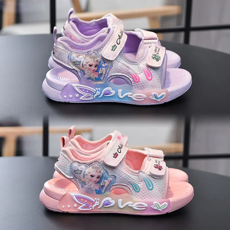Disney Girls Frozen Elsa Princess Casual Sports Sandals Summer Kids Pink Purple Beach Shoes Sandals Non-slip Toddler Shoes
Disney Girls Frozen Elsa Princess Casual Sports Sandals Summer Kids Pink Purple Beach Shoes Sandals Non-slip Toddler Shoes