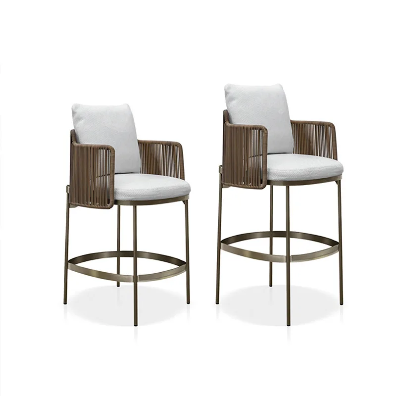 B & B balcony back chair, restaurant aluminum alloy high chair, outdoor rattan bar chair
B & B balcony back chair, restaurant aluminum alloy high chair, outdoor rattan bar chair