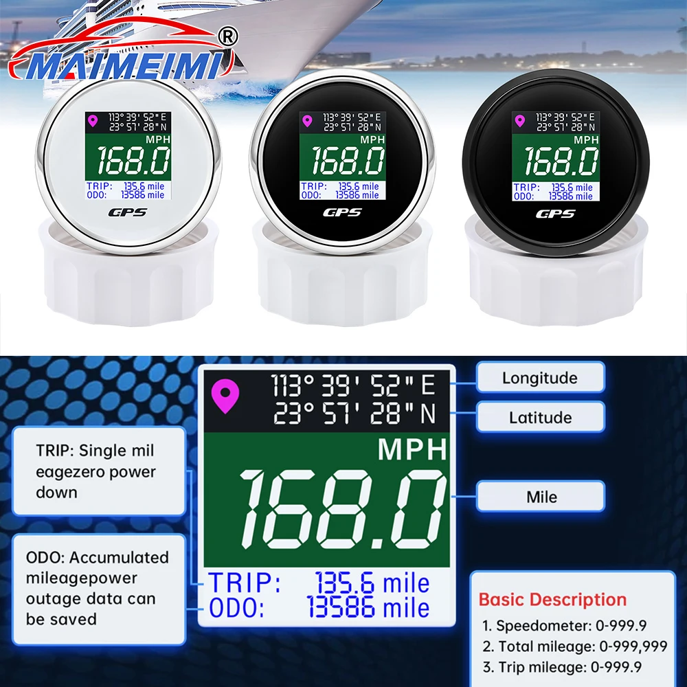 12 В 24 В TFT экран Trip ODO регулировка Mph Knot км/ч GPS спидометр водонепроницаемый одометр для автомобиля, лодки, яхты
12 В 24 В TFT экран Trip ODO регулировка Mph Knot км/ч GPS спидометр водонепроницаемый одометр для автомобиля, лодки, яхты