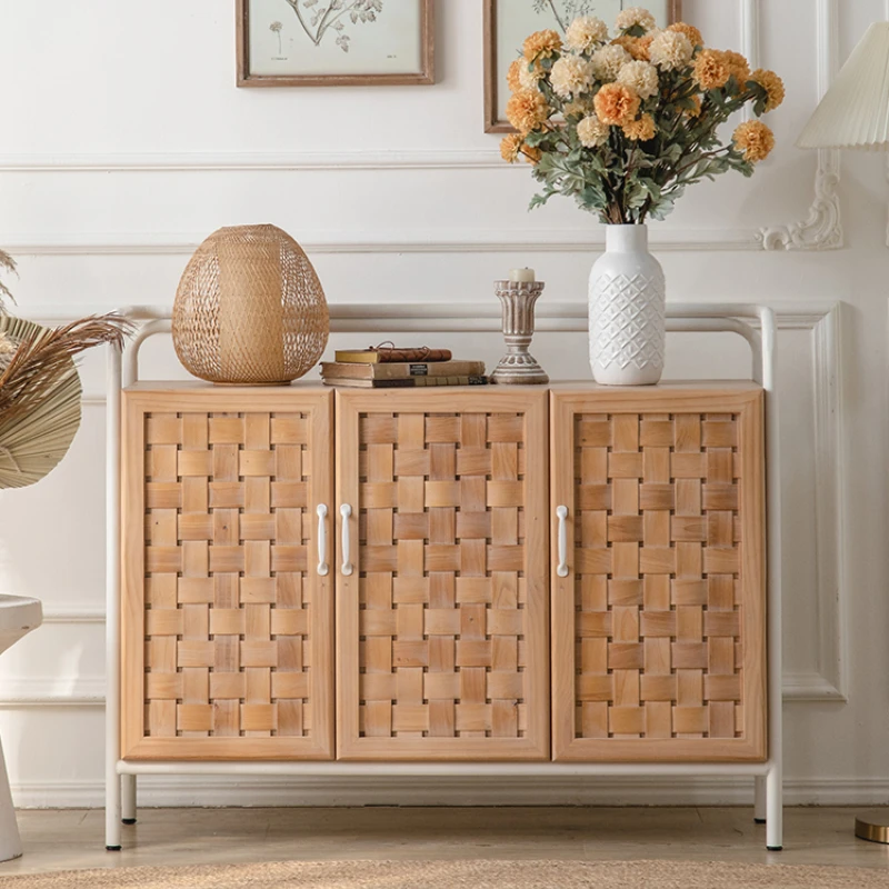 vintage rattan sideboard solid wood locker thin cabinet wood color multifunctional tea cabinet in the living room against
vintage rattan sideboard solid wood locker thin cabinet wood color multifunctional tea cabinet in the living room against