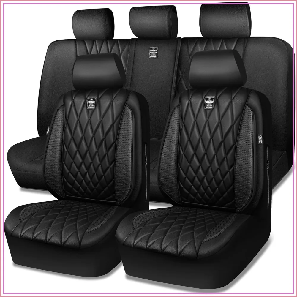 CAR PASS 5 Seats Luxury Faux Leather Seat Covers Full Set, Anti-Slip Waterproof, Universal Fit for SUVs, Vans, Trucks, Airbag Compatible
CAR PASS 5 Seats Luxury Faux Leather Seat Covers Full Set, Anti-Slip Waterproof, Universal Fit for SUVs, Vans, Trucks, Airbag Compatible
