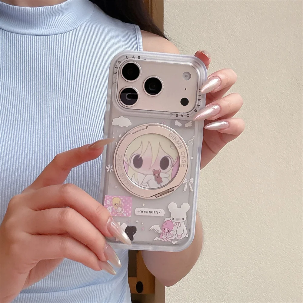 Kawaii Cartoon Girl With Magnetic Rotate Stand Phone Case for iPhone 16 Pro 15 Pro Max 17 16 15 17 Pro Cover Shockproof Cover
Kawaii Cartoon Girl With Magnetic Rotate Stand Phone Case for iPhone 16 Pro 15 Pro Max 17 16 15 17 Pro Cover Shockproof Cover
