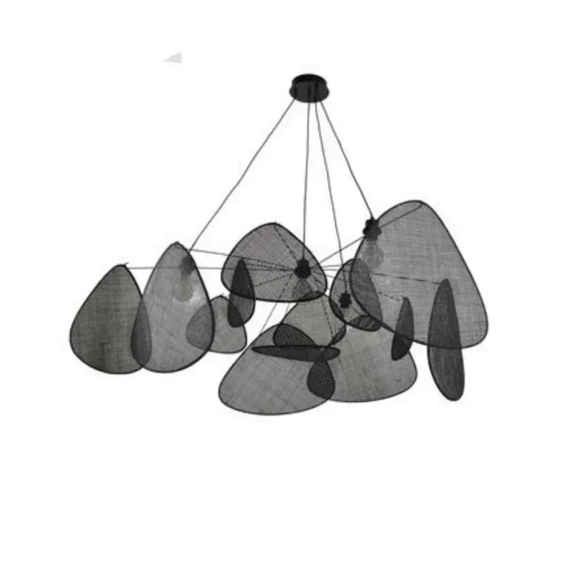 French Designer Black Canework Screens Chandelier Indoor House Rattan Suspension Lighting Decor for Living Dining Room LED Lamp
French Designer Black Canework Screens Chandelier Indoor House Rattan Suspension Lighting Decor for Living Dining Room LED Lamp
