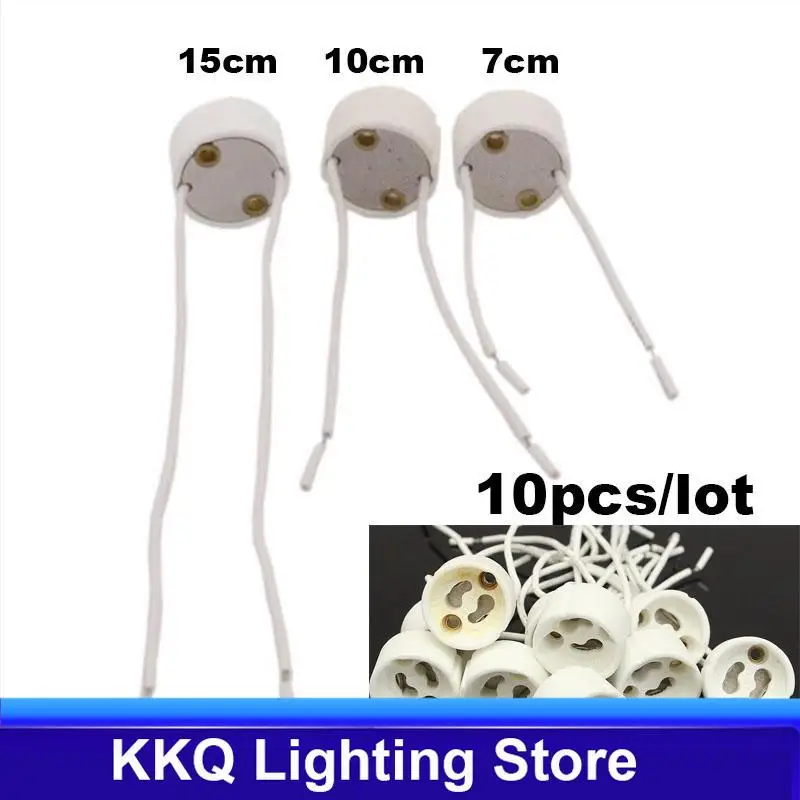 10pcs/lot Lamp Base GU10 Lamp Holder Ceramic Connector Socket for LED Halogen Light Accessory 7cm 10cm 15cm cable
10pcs/lot Lamp Base GU10 Lamp Holder Ceramic Connector Socket for LED Halogen Light Accessory 7cm 10cm 15cm cable