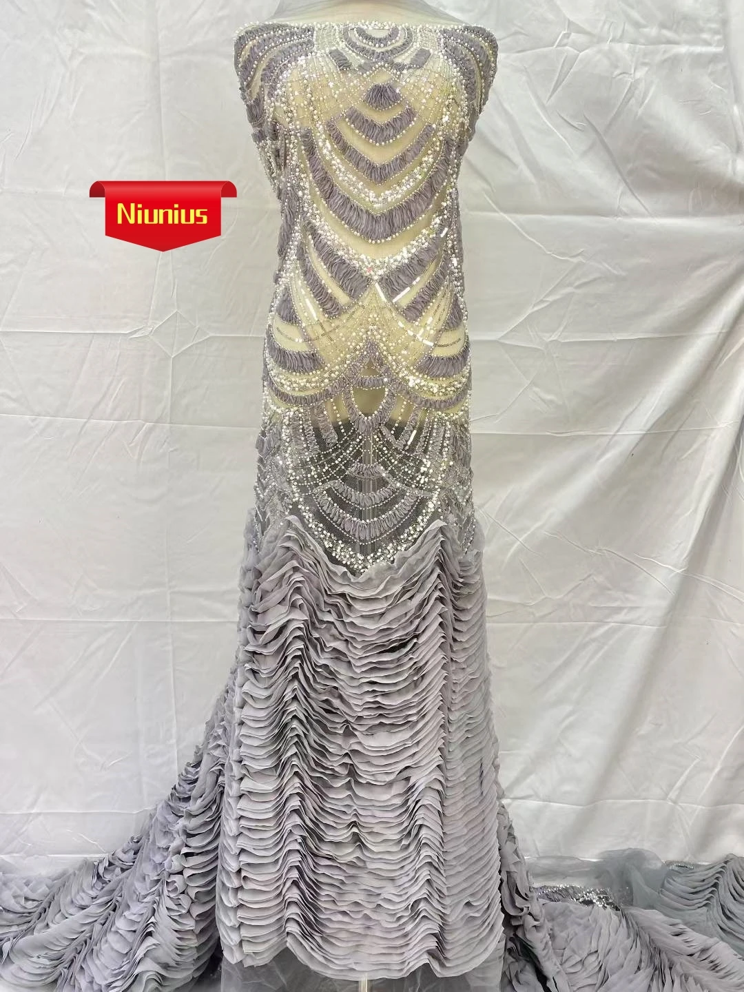 Elegant Chiffon Lace Fabric with Lots Stones - Latest Best Quality Delicate Soft Mesh Hemline for Party Evening Dresses NN5978_R
Elegant Chiffon Lace Fabric with Lots Stones - Latest Best Quality Delicate Soft Mesh Hemline for Party Evening Dresses NN5978_R