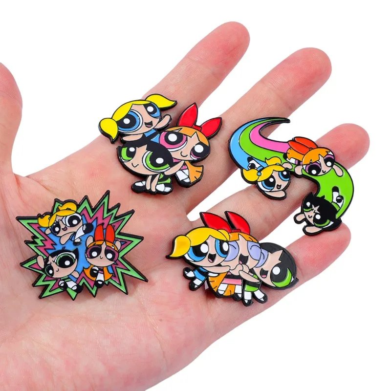 4PCS Kawaii Anime The Powerpuff and Girls Series Personalized Metal Badge Cute Cartoon Creativity Alloy Backpack Brooch Gift
4PCS Kawaii Anime The Powerpuff and Girls Series Personalized Metal Badge Cute Cartoon Creativity Alloy Backpack Brooch Gift