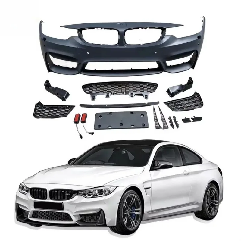 Комплект обвеса из пластика в стиле M4 для BMW 4 серии F32 F33 F36 420i 428i: передний бампер, задний бампер, боковые пороги, спойлер-крыло
Комплект обвеса из пластика в стиле M4 для BMW 4 серии F32 F33 F36 420i 428i: передний бампер, задний бампер, боковые пороги, спойлер-крыло