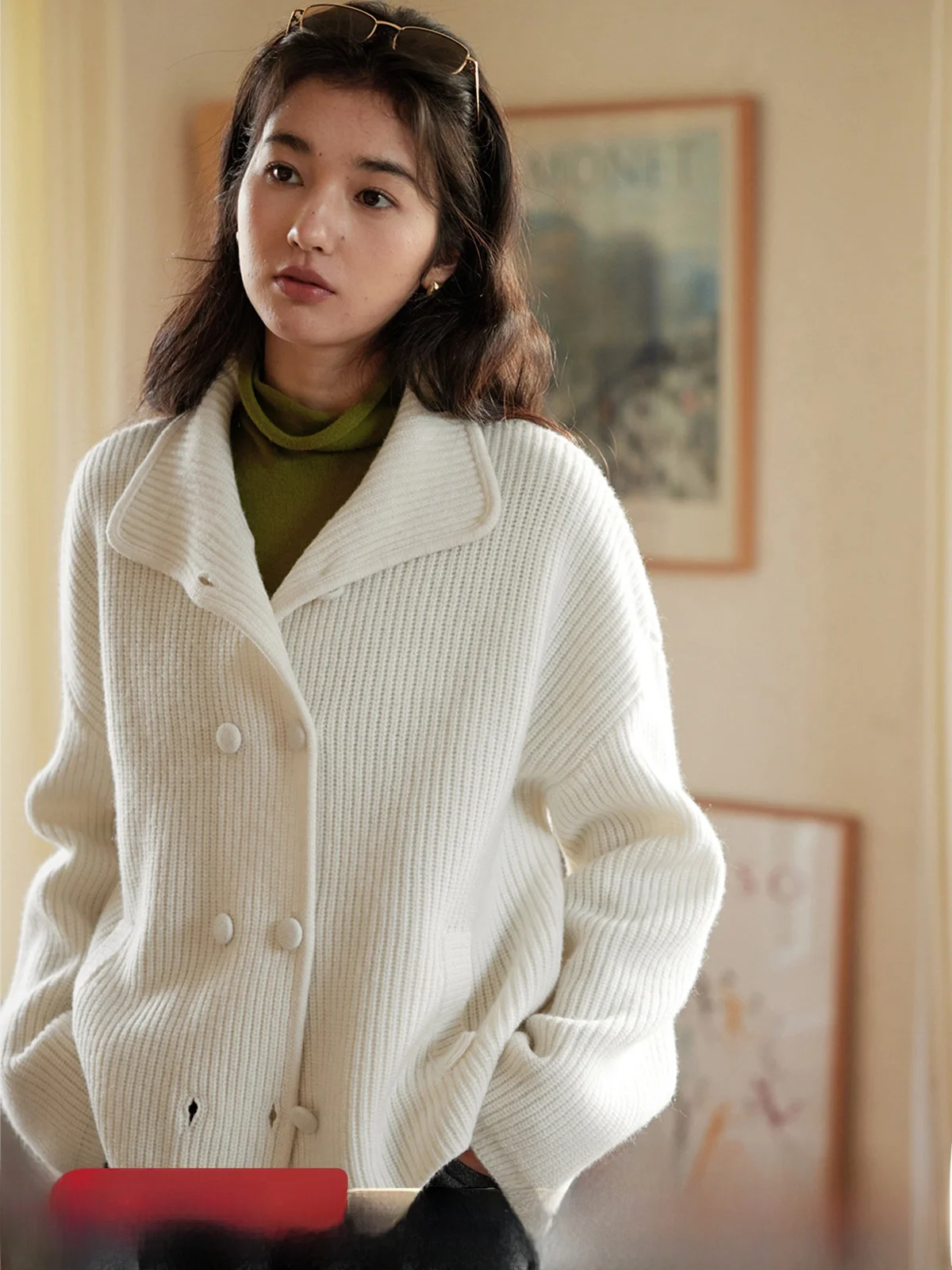 Solighter 100 Wool Double-Button Knitted Open Cardigan Women's Spring Loose Sweater Jacket Comfortable Breathable Long Sleeve
Solighter 100 Wool Double-Button Knitted Open Cardigan Women's Spring Loose Sweater Jacket Comfortable Breathable Long Sleeve