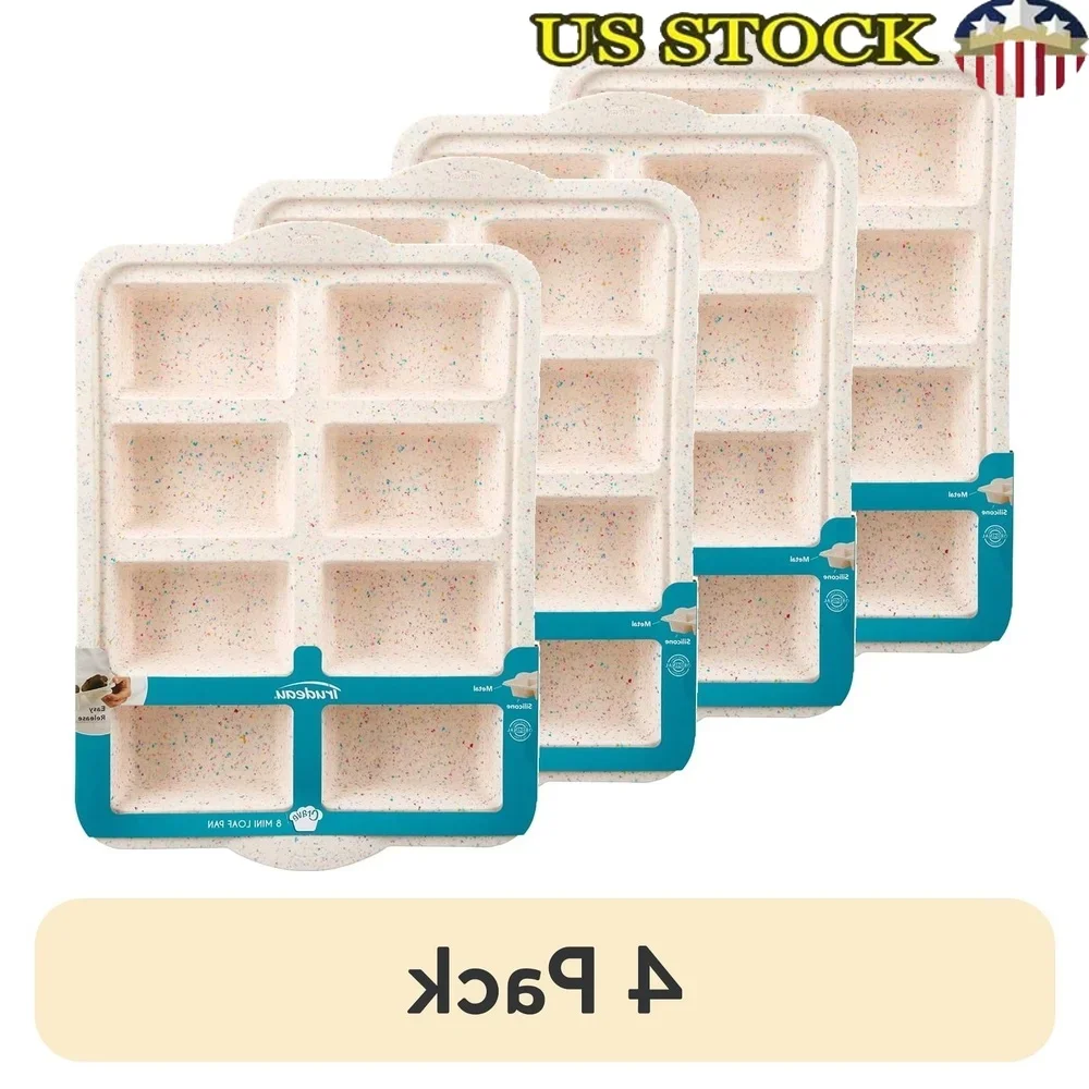 4 Pack Silicone Mini Loaf Pan Set Nonstick Dishwasher Safe Oven Microwave Freezer Safe BPA Free Integrated Steel Structure
4 Pack Silicone Mini Loaf Pan Set Nonstick Dishwasher Safe Oven Microwave Freezer Safe BPA Free Integrated Steel Structure