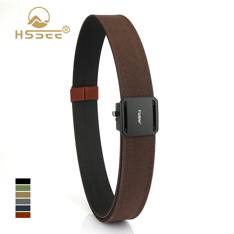 HSSEE Casual Military Tactical Belt for Men Zinc Alloy Automatic Buckle Brown Belt Sturdy Nylon Stiff Work Belt Girdle Male
HSSEE Casual Military Tactical Belt for Men Zinc Alloy Automatic Buckle Brown Belt Sturdy Nylon Stiff Work Belt Girdle Male