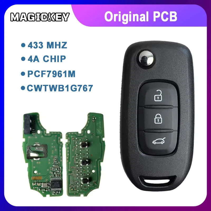 OEM Original PCB For Renault Megane3 Logan2 Duster Kadjar Captur Symbol Dacia 4A Chip 433MHZ PCF7961M Smart Flip Key
OEM Original PCB For Renault Megane3 Logan2 Duster Kadjar Captur Symbol Dacia 4A Chip 433MHZ PCF7961M Smart Flip Key