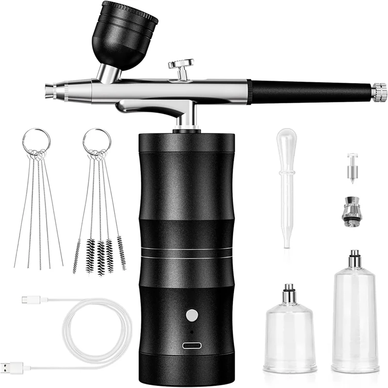 Airbrush Kit With Compressor Cordless Rechargeable 0.3Mm Nozzle Cleaning Brush For Painting, Makeup Art
Airbrush Kit With Compressor Cordless Rechargeable 0.3Mm Nozzle Cleaning Brush For Painting, Makeup Art