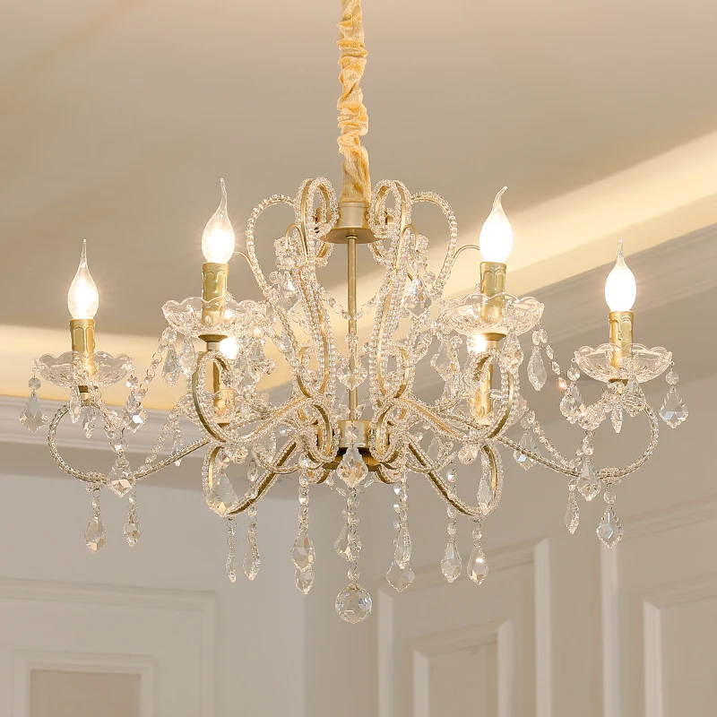 American crystal chandelier living room bedroom dining room study atmosphere luxury high-end French European princess light luxu
American crystal chandelier living room bedroom dining room study atmosphere luxury high-end French European princess light luxu
