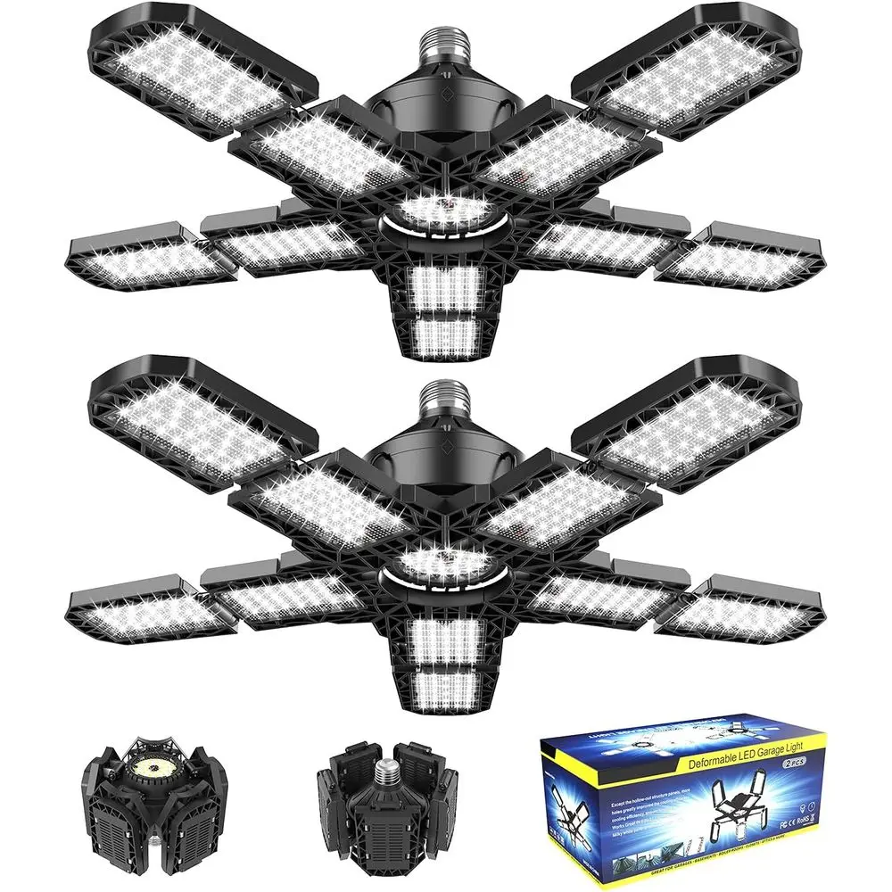 2-Pack Led Garage Light 180W, 36000LM Garage Lights Ceiling LED with E26/E27 Medium Base, 6000K ormable LED Shop Lights with 10+
2-Pack Led Garage Light 180W, 36000LM Garage Lights Ceiling LED with E26/E27 Medium Base, 6000K ormable LED Shop Lights with 10+