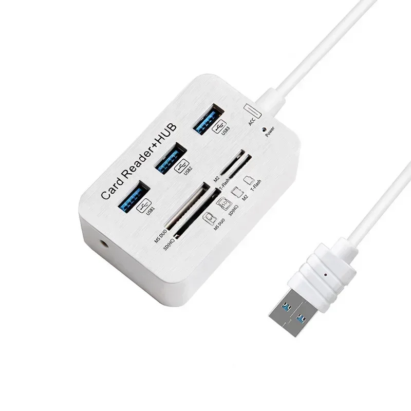 High Speed Multi Hub 3 Ports USB Splitter + Card Reader with MS/SD/M2/TF Card Reader hub cover for Laptop Mini usb hub 3.0
High Speed Multi Hub 3 Ports USB Splitter + Card Reader with MS/SD/M2/TF Card Reader hub cover for Laptop Mini usb hub 3.0