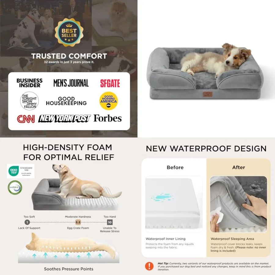 Orthopedic Dog Bed Medium Size Dogs - Washable Small Medium Dog Cat Bed Waterproof, Comfort Cats Couch Sofa with Washable Remov
Orthopedic Dog Bed Medium Size Dogs - Washable Small Medium Dog Cat Bed Waterproof, Comfort Cats Couch Sofa with Washable Remov
