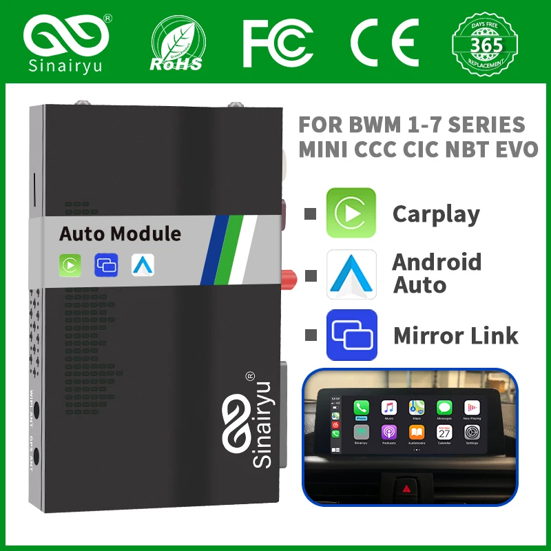 Sinairyu Wireless Apple Carplay For BMW X5 E70 F15 F30 F20 X6 NBT EVO CIC CCC Carplay Car Play Android Accessories Adapter Box
Sinairyu Wireless Apple Carplay For BMW X5 E70 F15 F30 F20 X6 NBT EVO CIC CCC Carplay Car Play Android Accessories Adapter Box
