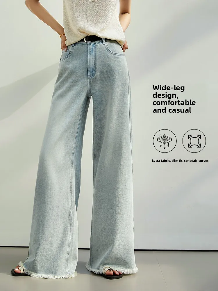Романтические широкие джинсы с высокой талией и колокольчиком, женские летние джинсы Lazy Sle, светло-голубые джинсовые повседневные брюки свободного покроя на молнии
Романтические широкие джинсы с высокой талией и колокольчиком, женские летние джинсы Lazy Sle, светло-голубые джинсовые повседневные брюки свободного покроя на молнии
