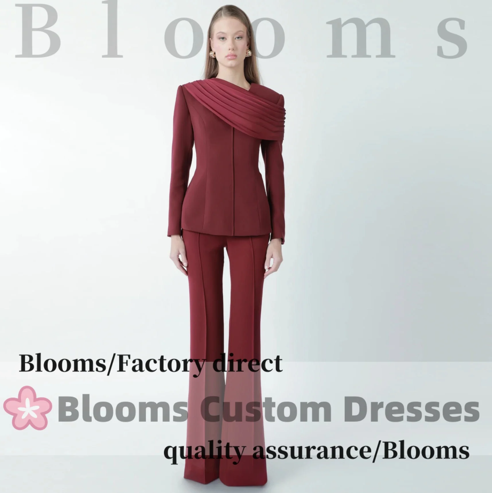 Customized Burgundy Long Sleeves Women Evening Dresses Ruched 2 Piece Elegant Party Gown Prom Formal Dress
Customized Burgundy Long Sleeves Women Evening Dresses Ruched 2 Piece Elegant Party Gown Prom Formal Dress