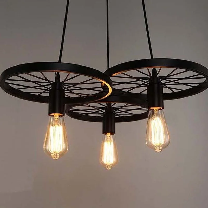 Free mail american Vintage Wheel loft Pendant Light Creative Personality Industrial lights Edison Bulb lamp For Living Room
Free mail american Vintage Wheel loft Pendant Light Creative Personality Industrial lights Edison Bulb lamp For Living Room