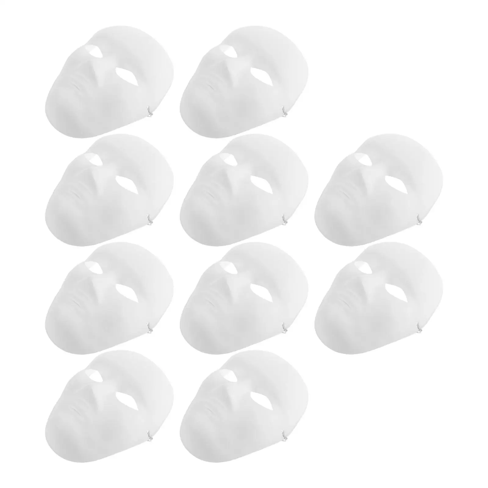 10 Pcs White Masks Halloween Party Mask DIY Scary Face Halloween Costume Adult Masquerade Party Props Paper Pulp Reusable
10 Pcs White Masks Halloween Party Mask DIY Scary Face Halloween Costume Adult Masquerade Party Props Paper Pulp Reusable