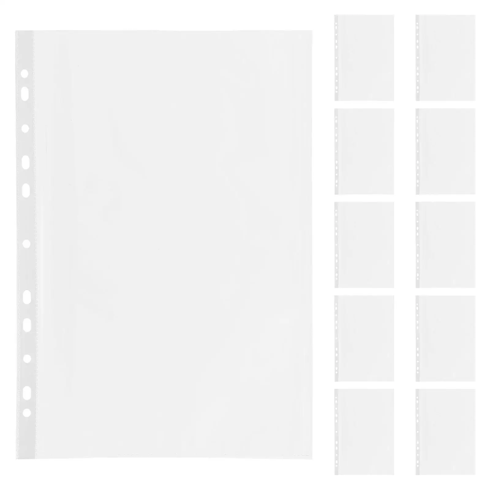 100 Pcs Clear Page Protectors Document Folders Bag Transparent Paper Sleeves with Pockets
100 Pcs Clear Page Protectors Document Folders Bag Transparent Paper Sleeves with Pockets