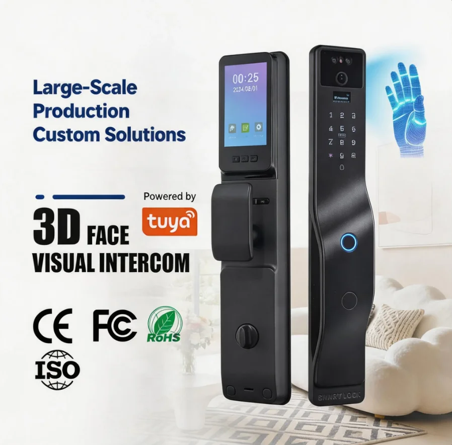 Waterproof Tuya Wifi Smart Lock Face Recognition Alexa Fingerprint Unlocking Camera Visual Intercom Electronic Lock
Waterproof Tuya Wifi Smart Lock Face Recognition Alexa Fingerprint Unlocking Camera Visual Intercom Electronic Lock