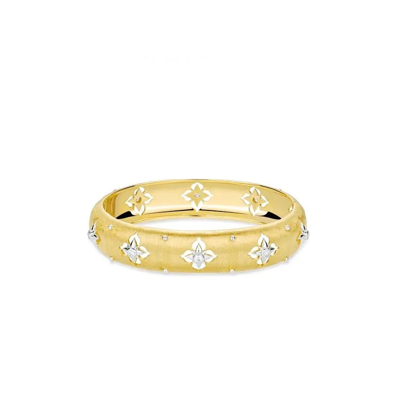 ZOCA Women's Real 925 Sterling Silver Hollow Flower Bangle Gold Plated Fashion Jewelry Accessory
ZOCA Women's Real 925 Sterling Silver Hollow Flower Bangle Gold Plated Fashion Jewelry Accessory