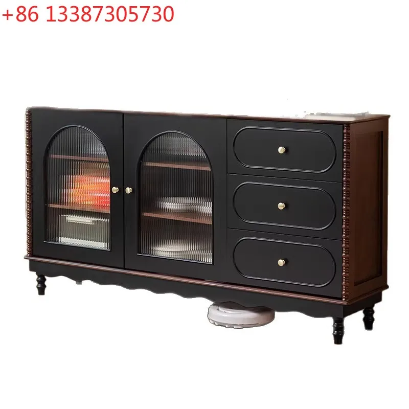 French retro solid wood dining side cabinet, restaurant entrance cabinet, multi-functional storage and storage
French retro solid wood dining side cabinet, restaurant entrance cabinet, multi-functional storage and storage
